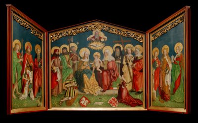 Annenaltar alkotó: Meister mit dem Stieglitz