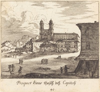 Városra néző alkotó: Melchior Küsel after Johann Wilhelm Baur