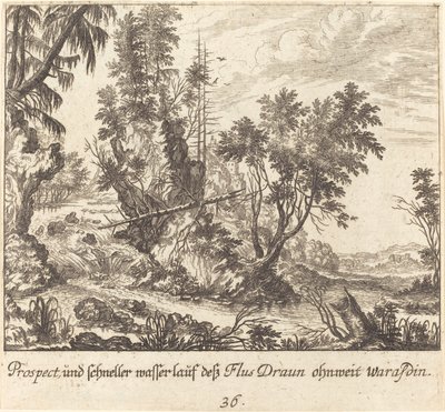 Draun folyó alkotó: Melchior Küsel after Johann Wilhelm Baur