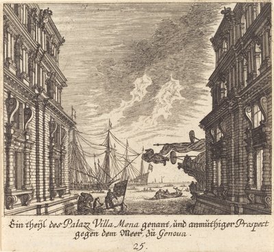 Villamena palota, Genova alkotó: Melchior Küsel after Johann Wilhelm Baur