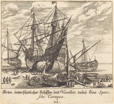 Hajók alkotó: Melchior Küsel after Johann Wilhelm Baur