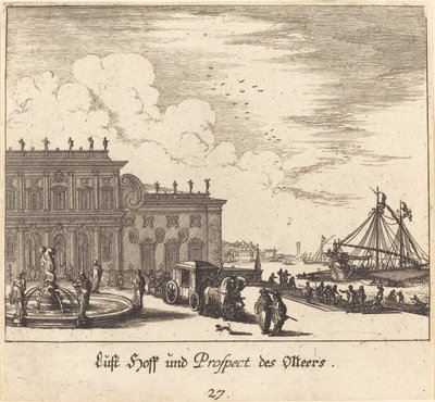 Kilátás Meersre alkotó: Melchior Küsel after Johann Wilhelm Baur
