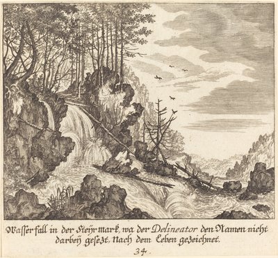 Vízesés alkotó: Melchior Küsel after Johann Wilhelm Baur