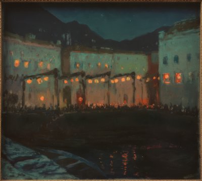 Éjszakai vásár a Garda-tavon alkotó: Melchior Lechter
