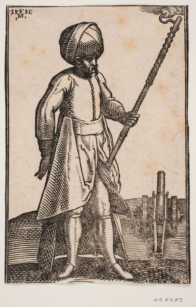 Ágyús az ágyújában, nyílt tájon alkotó: Melchior Lorck
