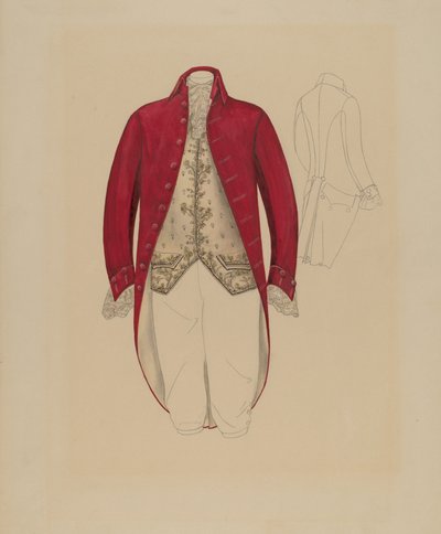 Férfikabát és mellény, c. 1936. alkotó: Melita Hofmann