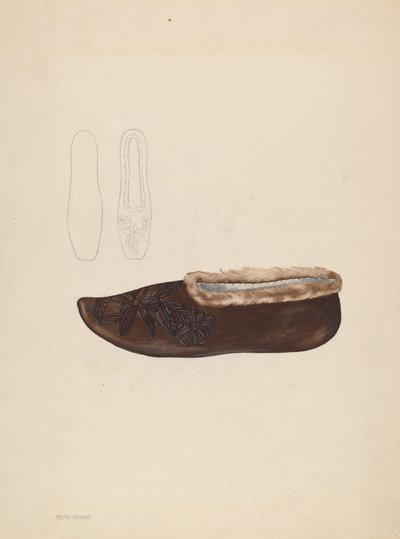 Papucs, c. 1936. alkotó: Melita Hofmann