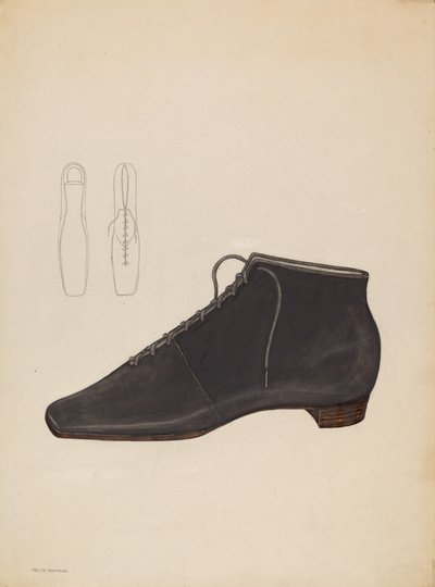 Női cipő, c. 1936. alkotó: Melita Hofmann