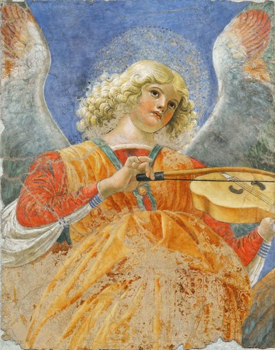 Melozzo da Forli zenész angyala, 1480 körül (freskó) alkotó: Melozzo da Forli