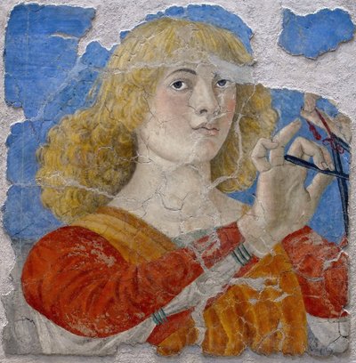 Melozzo da Forli zenész angyala, 1480 körül (freskó) alkotó: Melozzo da Forli