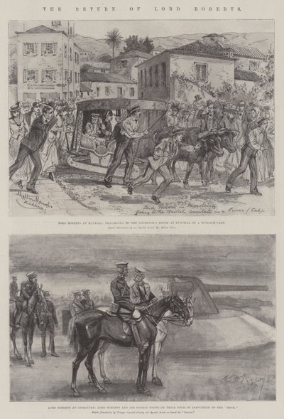 Lord Roberts visszatérése alkotó: Melton Prior
