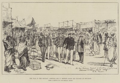 A szudáni háború, Sir W. Hewett admirális körútja Szuakimban alkotó: Melton Prior