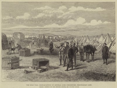 A zulu háború, Lord Chelmsford tábornok főhadiszállása, Erzungayan tábor alkotó: Melton Prior