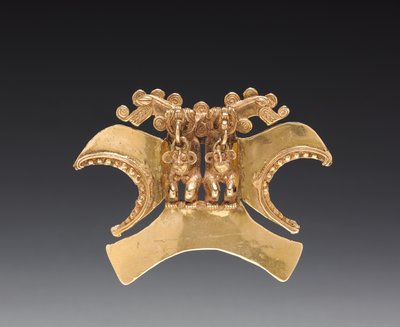 Dupla madárfejű figura medál, c. 1000-1500 (öntött és kalapált arany) alkotó: Mesoamerican Mesoamerican