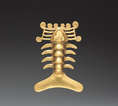 Homár medál, c. 1000-1500 (öntött arany) alkotó: Mesoamerican Mesoamerican