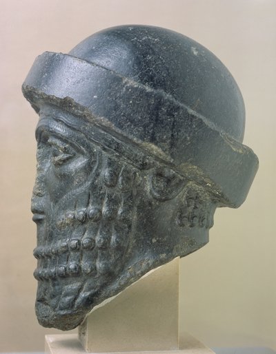 Királyi fej, Hammurabi fejeként ismert, Susa, Irán, 2. évezred eleje, ie 1750 előtt (diorit) alkotó: Mesopotamian