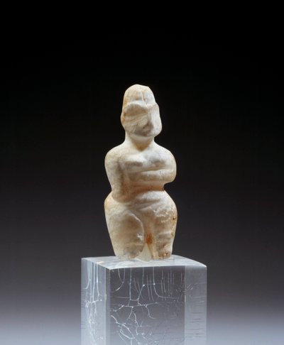 Mezopotámia: női alabástrom szobor Tell es Sawwan nekropoliszából. Kr.e. 5800-5500. Párizs, Louvre Múzeum alkotó: Mesopotamian Mesopotamian