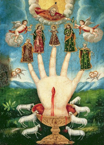 Mano Ponderosa (olaj, ón) alkotó: Mexican School