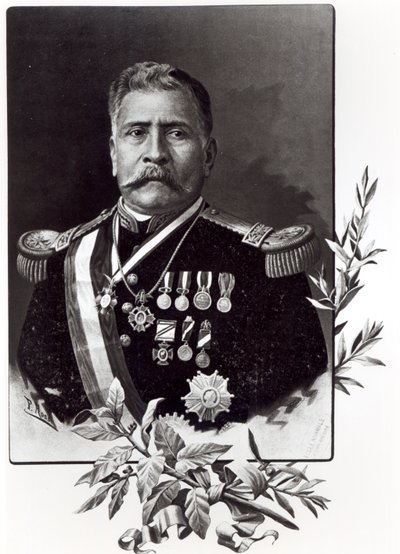 Porfirio Diaz (1830-1915) portréja alkotó: Mexican School