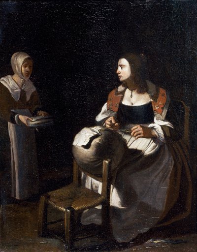 A párna-csipke készítő (olaj, vászon) alkotó: Michael (attr. to) Sweerts