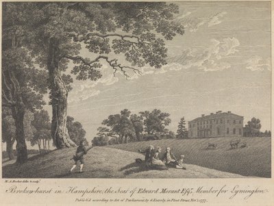 Broken-hurst in Hampshire, The Seat of Edward Morant, Esquire, Lymington tagja (kiadó: G. Kearsly); 43. oldal (Első kötet) alkotó: Michael Angelo Rooker