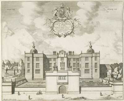 Beaudesert Hall és Park: rézmetszet, nd [1653-1686] alkotó: Michael Burghers