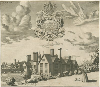 Blithfield Hall: metszet, nd [1686] (nyomtatás) alkotó: Michael Burghers