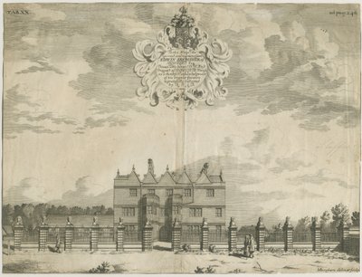 Forton - Aqualate Hall: metszet, nd [1653-1686] (nyomtatás) alkotó: Michael Burghers
