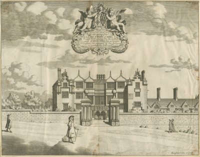 Keele Hall: rézmetszet, nd [1653-1686] alkotó: Michael Burghers