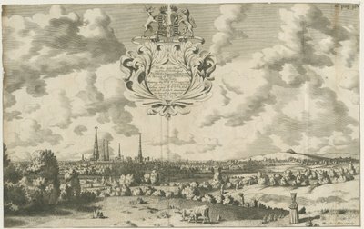 Lichfield – West North West Prospect: rézmetszet, nd [1653-1686] alkotó: Michael Burghers