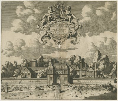 Sandon Hall: metszet, nd [1653-1686] (nyomtatás) alkotó: Michael Burghers