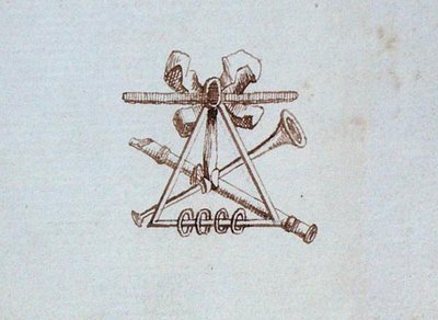 Rajz Michael Faraday vendégkönyvéből (toll és tinta papíron) alkotó: Michael Faraday