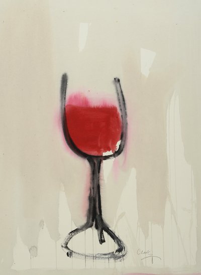 Claret, 2016 (akvarell, papír) alkotó: Michael G. Clark