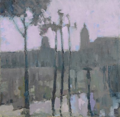 Párizs az esőben, 2016 (olaj, vászon) alkotó: Michael G. Clark