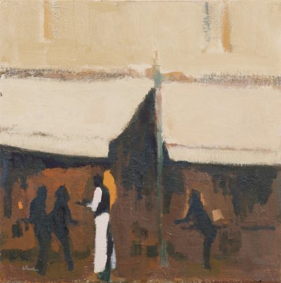 Pincér, Párizs, este, 2017 (olaj, vászon) alkotó: Michael G. Clark