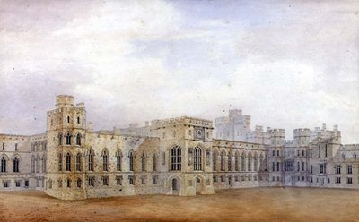 Windsori kastély és a felső rész északkeleti nézete (toll és tus, akvarell, papír) alkotó: Michael Gandy