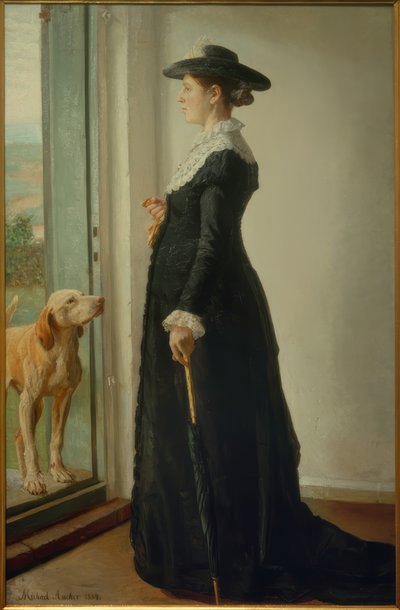 A feleségem portréja. Anna Ancher festőművész alkotó: Michael Peter Ancher