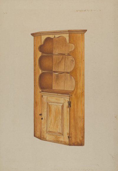 Sarokszekrény, c. 1938. alkotó: Michael Riccitelli