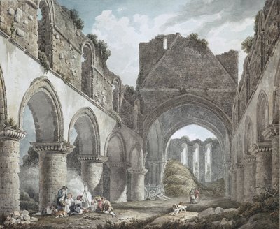 Buildwas Abbey, Shropshire, 18. század alkotó: Michael Rooker