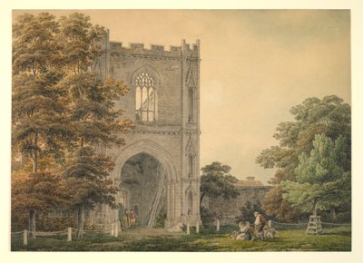 Romos átjáró az apátságban, Bury St Edmunds, 1788-1801 alkotó: Michael Rooker