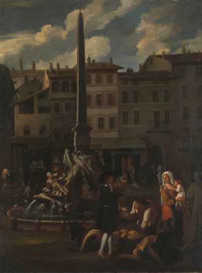 Piaci jelenet Rómában, a Piazza Navona alkotó: Michael Sweerts (manner of)