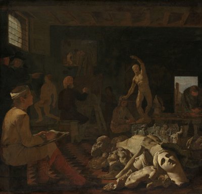 Egy festőstúdió alkotó: Michael Sweerts