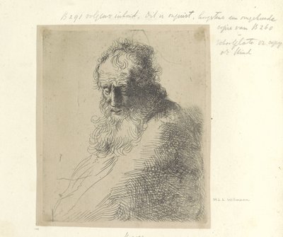 Bust van een oude man met baard Nyolcvanöt eredeti nyomat gyűjteménye (sorozat címe) alkotó: Michael Willmann (attributed to)