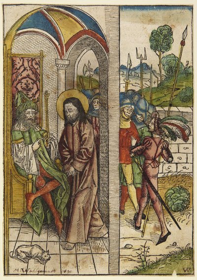 „Krisztus Pilátus előtt” (Der Schatzbehalter, 63. ábra) alkotó: Michael Wolgemut