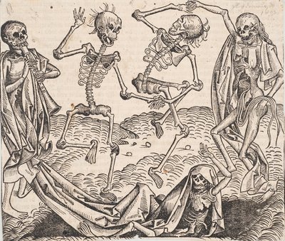 Haláltánc a Schedels Chronicle of the World-ből alkotó: Michael Wolgemut