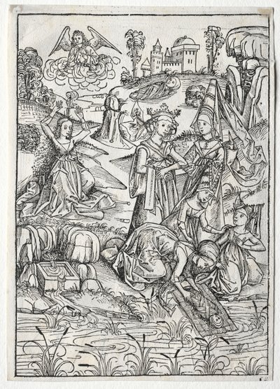 Der Schatz Behalten: Mózest találta a fáraó lánya recto, 1491. alkotó: Michael Wolgemut