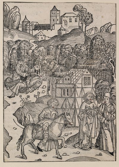 Az irgalmas szamaritánus példázatának második része, c1491 alkotó: Michael Wolgemut