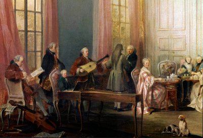 Az angolokat a Salon des Quatre-Glacesben szolgálták fel alkotó: Michel Barthelemy Ollivier or Olivier