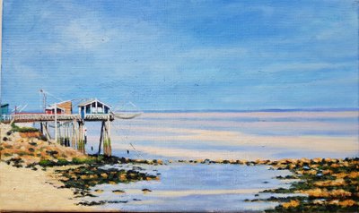 Carrelets in Gironde (olaj, vászon) alkotó: Michel Bultet