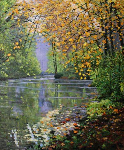 Essonne ősszel, 2021 (festmény) alkotó: Michel Bultet